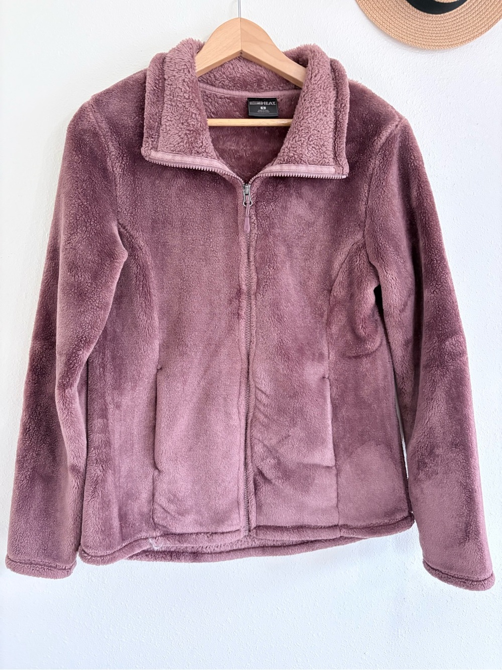 32 Degrees Heat Women’s Plush Fleece Jacket Size Small – Mauve/Pink